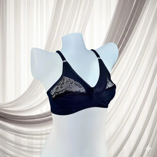 BLUE Lace Bra for Women, Half Cup, Breathable, Sizes 32-42